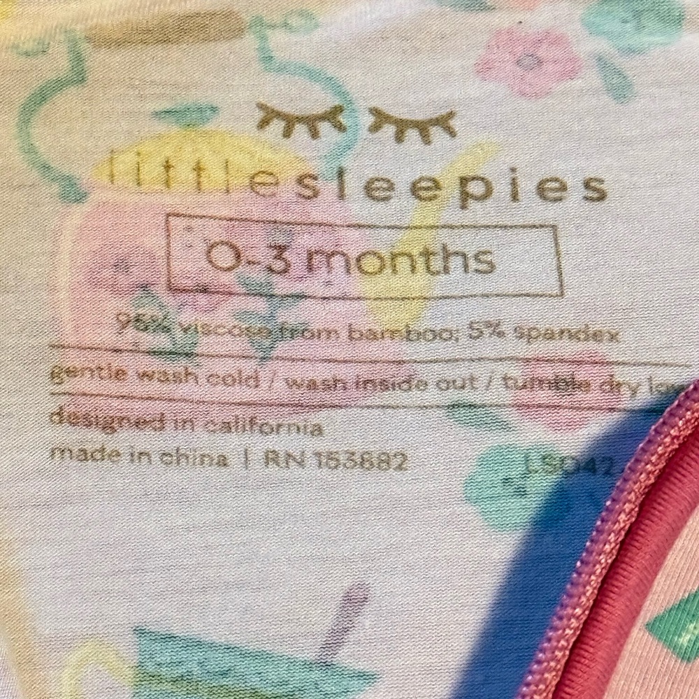 Little Sleepies 0-3 month Baby Onesie